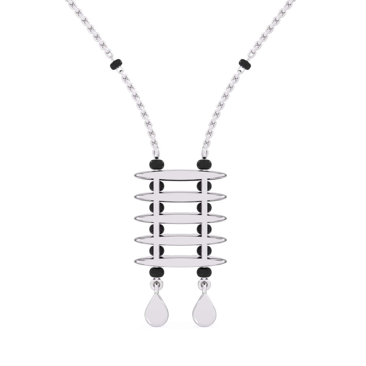 Charming Round Cluster Diamond Mangalsutra